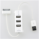 3 Ports USB 2.0 Hub Splitter Charger for iPhone iPad White