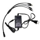 12V 2A AC/DC US Plug Adapter Power Supply CCTV Camera 4 Port Splitter