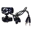 USB 30.0M 3 LED Webcam Camera Web Cam With Mic for Desktop PC Laptop
