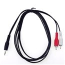 6FT 3.5mm Jack to 2 x RCA Phono Audio Lead Adapter Cable