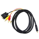 
6FT 1.8M Gold HDMI to SVGA VGA 3 RCA AV LCD 1080P Cable For Computer Monitor PC