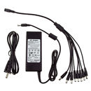 8 Port Splitter Cable 12V 5A AC/DC Adapter Power Supply for CCTV Camera 