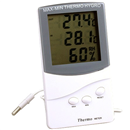 Digital LCD Indoor Outdoor Thermometer with Hygrometer C / F