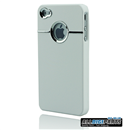 Deluxe White Case Cover With Chrome For iPhone 4 4G 4S