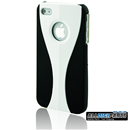 New 3-Piece Series Black White Hard Case For Verizon ATT Apple iPhone 4 4S