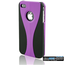 New 3-Piece Series Black Purple Hard Case For Verizon ATT Apple iPhone 4 4S