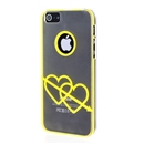 Stone Mandrel Yellow PU Transparent Hard Back Case Cover Skin for Apple iPhone 5 6th