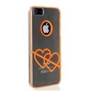 Stone Mandrel Orange  PU Transparent Hard Back Case Cover Skin for Apple iPhone 5 6th