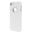Deluxe White with Chrome Hole Snap-on Hard Cover Case for Apple iPhone 5 5G iPhone5 New