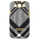 New Gray Gold Noble Luxury Grid Hard Case Cover 4 Samsung Galaxy S3 SIII I9300