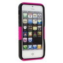 MESH SOFT RUBBER SKIN HARD CASE COVER WITH STAND FOR APPLE iPHONE 5