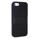 MESH SOFT RUBBER SKIN HARD CASE COVER WITH STAND FOR APPLE iPHONE 5