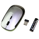 Grey Slim 2.4G Wireless Mouse With Battery for Laptop PC Pro Mac