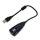 BLACK Steel Series USB 2.0/5Hv2 Virtual 7.1 Channel SOUND CARD Desktop Notebook