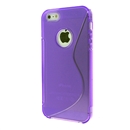 Purple S Line Flexible TPU Case Skin Cover For Apple iPhone 5 6TH GEN iPhone5