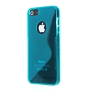 Blue Transparent S-Line Flexible Soft TPU Case Skin Cover For Apple iPhone 5 6TH iPhone5