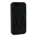 Black Kickstand Hard Case Gel Cover for Apple iPhone 5 5G