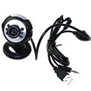 USB 30.0M 6 LED Webcam Camera Web Cam With Mic for Desktop PC Laptop 