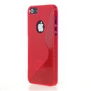 Red Transparent S-Line Flexible Soft TPU Case Skin Cover For Apple iPhone 5 6TH iPhone5