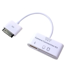 White 3 in 1 Card Reader + Hub for iPad 1/2/3