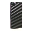 Deluxe Black Carbon Fiber Clip On Hard Back Case Cover For New iPhone 5 6th Gen
