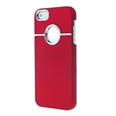 Deluxe Red with Chrome Hole Snap-on Hard Cover Case for Apple iPhone 5 5G iPhone5 New