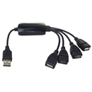 High-Speed Mini USB 2.0 4-Port Hub Splitter Cable Adapter for Laptop PC Notebook