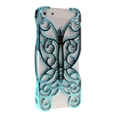 Shallow blue Butterfly Hollow Out Floral Cover Case Skin Protector For iPhone 5 