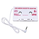 White Car Cassette Tape Adapter For MP3 IPOD NANO TOUCH CD MD DVD GAME BOY