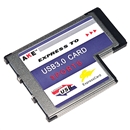 3 Port Hidden Inside USB 3.0 HUB to Express Card ExpressCard 54 54mm Adapter