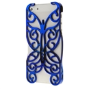 blue Butterfly Hollow Out Floral Cover Case Skin Protector For iPhone 5 