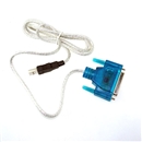 New USB to IEEE 1284 DB25 25-Pin Parallel Printer Adapter Cable Blue