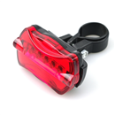 Waterproof 5 LED Bike Head Light+5 LED Rear Flashlight 
