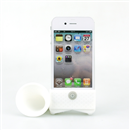 Portable Speaker Amplifier Horn Stand Audio Dock for Apple iPhone 4 4G 4S white