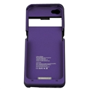 1900mah External Battery Power Charger Back Case Cover for iPhone4 4G 4S Purple