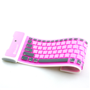 New Pink Portable Silicone Wireless Flexible Bluetooth Keyboard for iPad 1 2 3