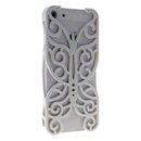 White Butterfly Hollow Out Floral Cover Case Skin Protector For iPhone 5