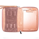 360 Degree Rotating PU Zipper Leather Case Cover for Apple iPad Mini Dark brown