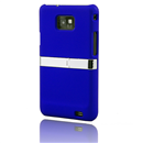 Back Case Stand Cover With Chrome for Samsung Galaxy S II S2 i9100 Blue