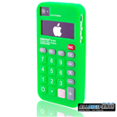 For APPLE iPHONE 4 4S 4G Soft SILICONE SKIN Case Cover GREEN CALCULATOR DESIGN