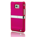 Back Case Stand Cover With Chrome for Samsung Galaxy S II S2 i9100 Rosy