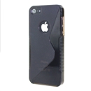 Black Transparent S-Line Flexible Soft TPU Case Skin Cover For Apple iPhone 5 6TH iPhone5