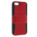 MESH SOFT RUBBER SKIN HARD CASE COVER WITH STAND FOR APPLE iPHONE 5