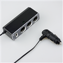 3 Way Auto Car Cigarette Lighter Socket Splitter DC 12V Charger Adapter with USB