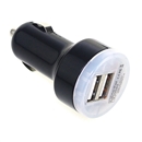 Mini Dual Bullet USB 2 Port Car Charger Adapter 2.1a 1a