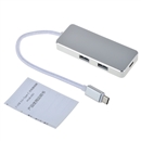 Premium Aluminum 2 USB 3.0 Port Type C Hub Sync Data 5Gbps Charger for Macbook