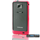 Black and Red Silicone Case Cover Skin Bezel Bumper Frame for Samsung Galaxy S II i9100