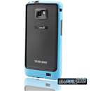 Black and Blue Silicone Case Cover Skin Bezel Bumper Frame for Samsung Galaxy S II i9100
