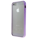 Hot Style Purple Bumper Skin Case With Frosted Clear Back Cover For iPhone 5 iPhone5 New