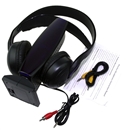 New 8 in 1 Wireless Headphone Earphone Black for MP3 MP4 PC TV CD FM Radio 